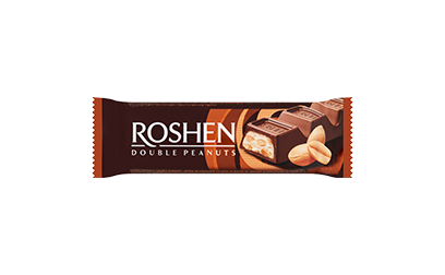 Roshen Double Peanuts tejcsokoládé szelet földimogyorós töltelékkel 29 g