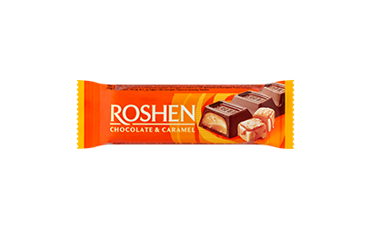 Roshen tejcsokoládé szelet karamell 30 g