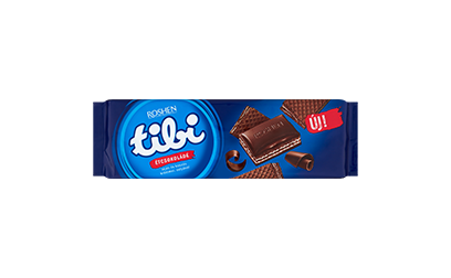 tibi étcsokoládé tejes és kakaós krémmel, ostyával 265 g