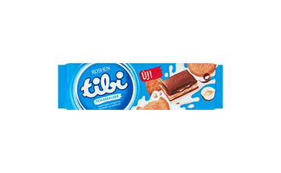 tibi tejcsokoládé csokoládés-mogyorós krémmel és keksszel 290 g