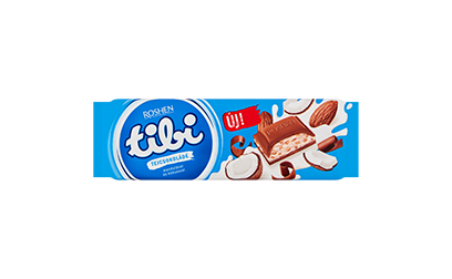 tibi tejcsokoládé mandulával és kókusszal 280 g
